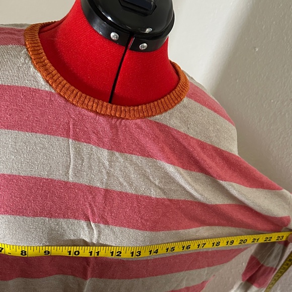 Gudrun Sjoden Red and Cream Striped Linen Sweater - Picture 8 of 11